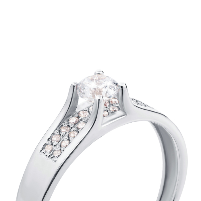 Золотое кольцо с фианитами. Артикул 12244/б