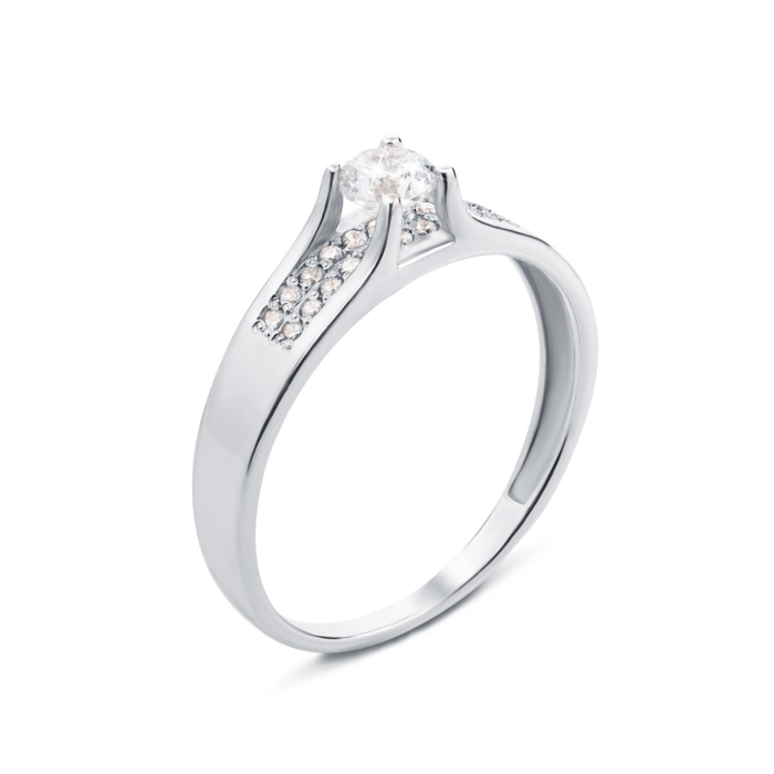 Золотое кольцо с фианитами. Артикул 12244/б