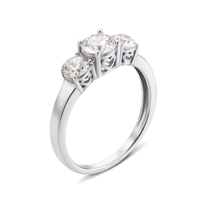 Золотое кольцо с фианитами S Zirconia. Артикул 12245/б SW