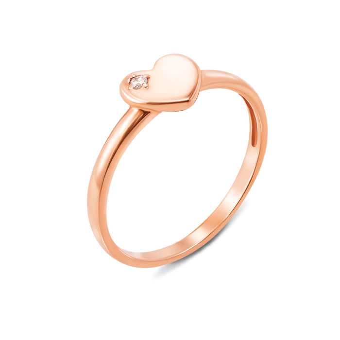 Золотое кольцо с фианитом. Артикул 12252/375