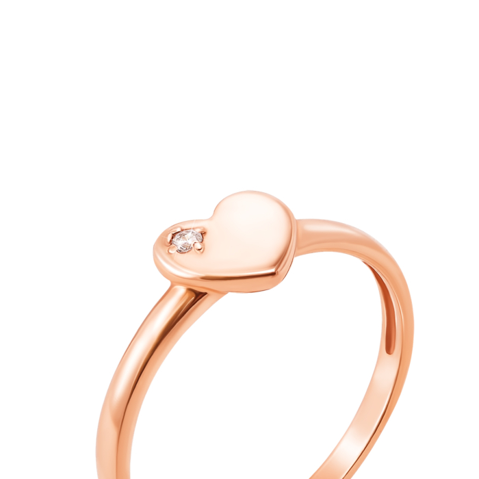 Золотое кольцо с фианитом. Артикул 12252/375