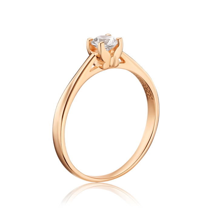 Золота каблучка з фіанітом Tesori 12253/01/0/4027