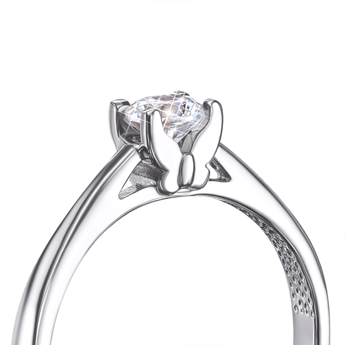 Золотое кольцо с фианитом. Артикул 12253/б