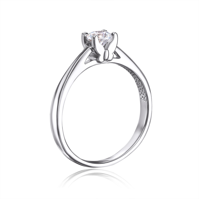 Золотое кольцо с фианитом. Артикул 12253/б