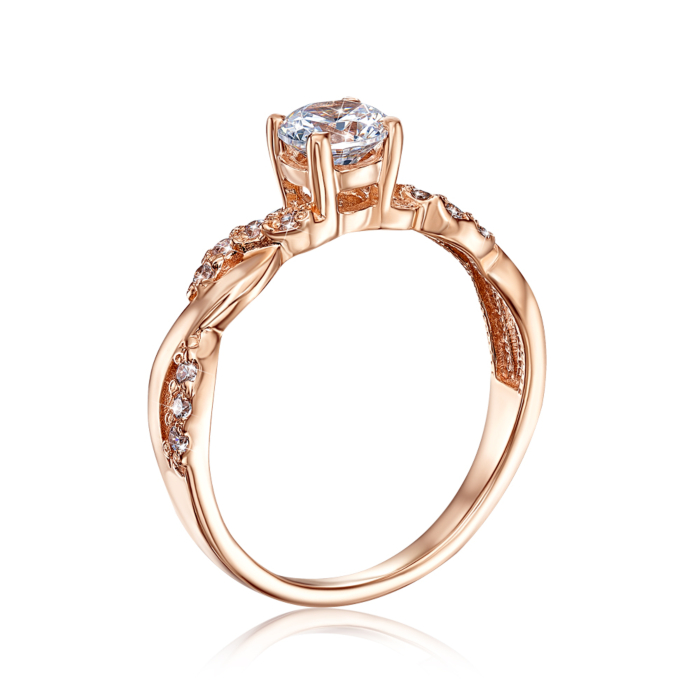 Золотое кольцо с фианитами (12263 с)