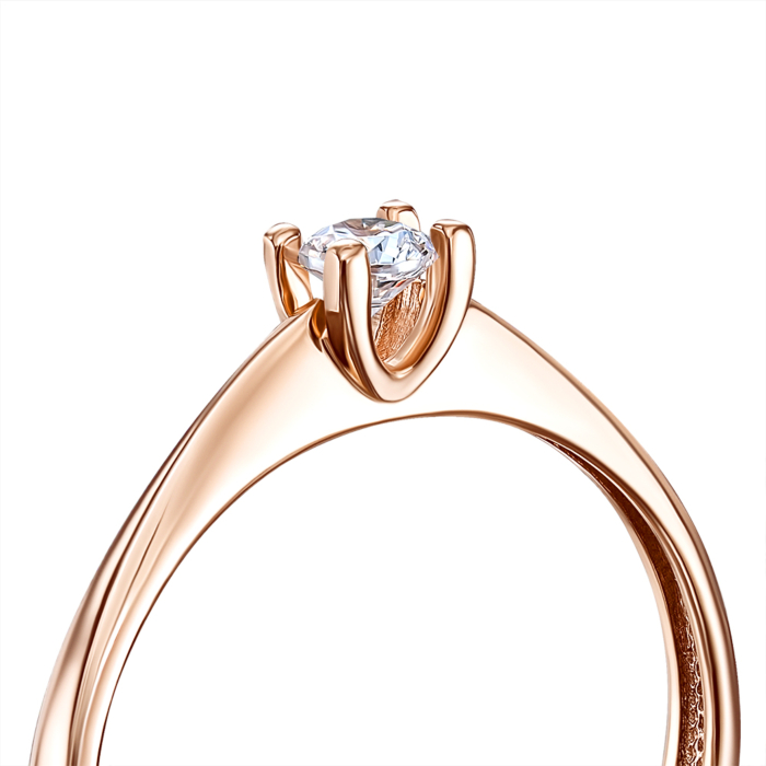 Золота каблучка з фіанітом S Zirconia 12269/01/0/4035