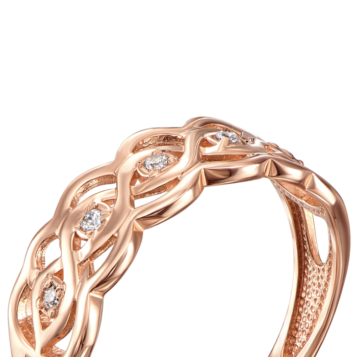 Золотое кольцо с фианитами. Артикул 12279/01/0/13 (12279 с)