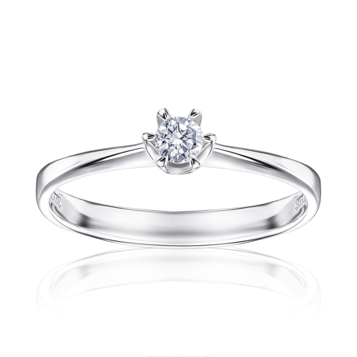 Золотое кольцо с фианитом. Артикул 12287/б