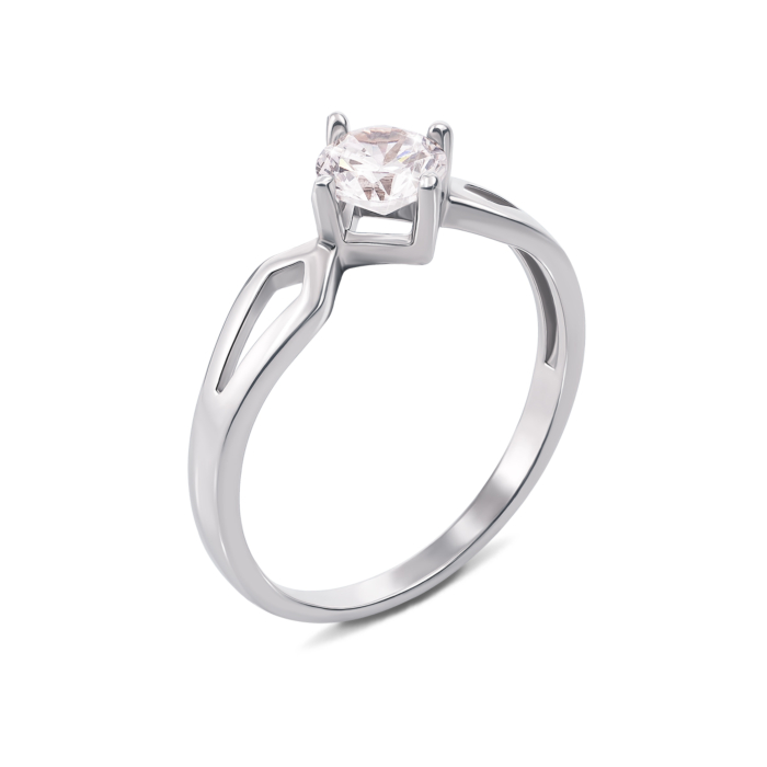 Золота каблучка з фіанітом. Артикул 12303/б