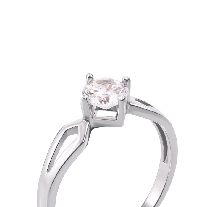 Золота каблучка з фіанітом. Артикул 12303/б