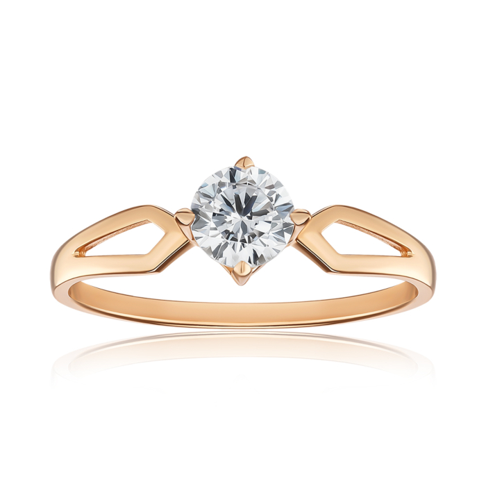 Золотое кольцо с фианитом Tesori 12303/01/0/4024