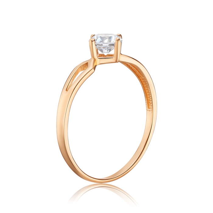 Золотое кольцо с фианитом Tesori 12303/01/0/4024