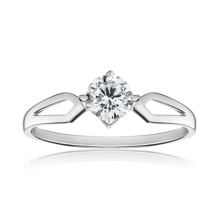 Золота каблучка з фіанітом Tesori 12303/02/1/4024