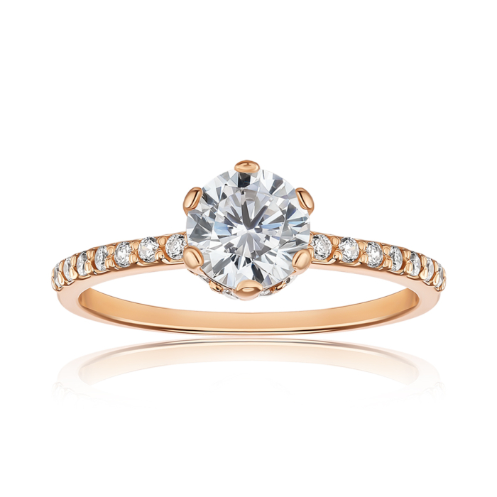 Золота каблучка з фіанітами Tesori 12310/01/0/4038