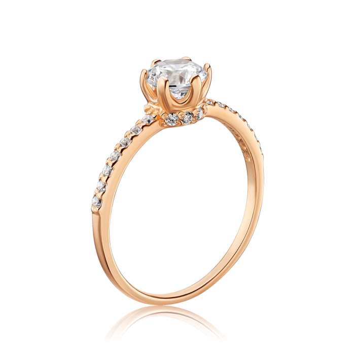 Золота каблучка з фіанітами Tesori 12310/01/0/4038