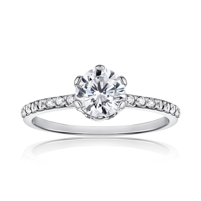 Золота каблучка з фіанітами Tesori 12310/02/1/4038