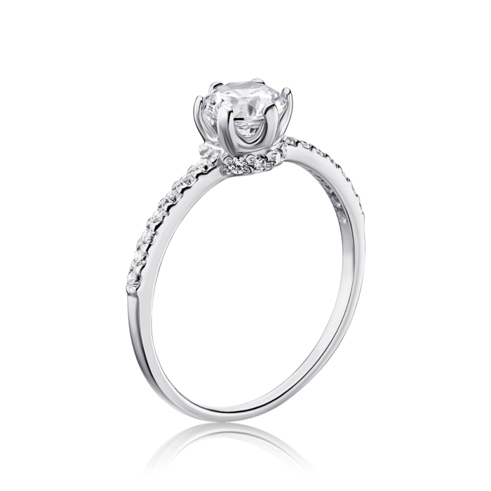 Золота каблучка з фіанітами Tesori 12310/02/1/4038