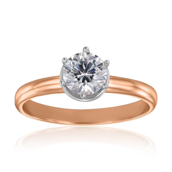 Золота каблучка з фіанітом S Zirconia (12320/01/1/86 (12320/SW)