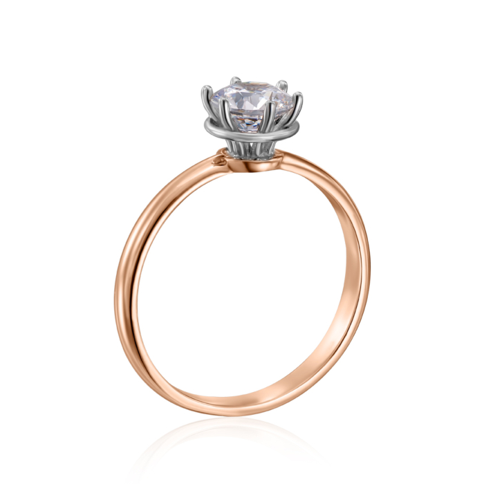 Золота каблучка з фіанітом S Zirconia (12320/01/1/86 (12320/SW)