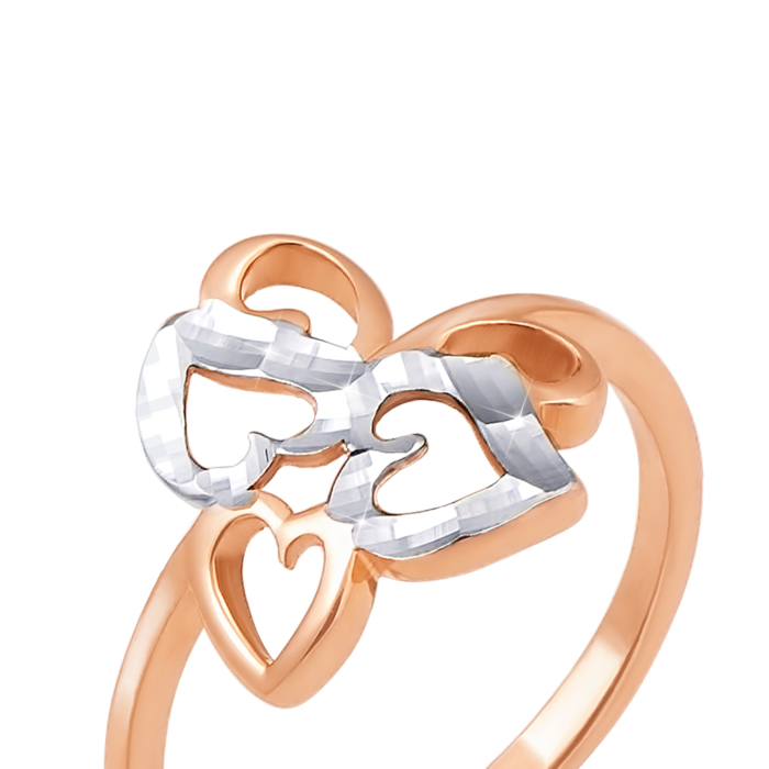 Золотое кольцо с алмазной гранью. Артикул 12342 с