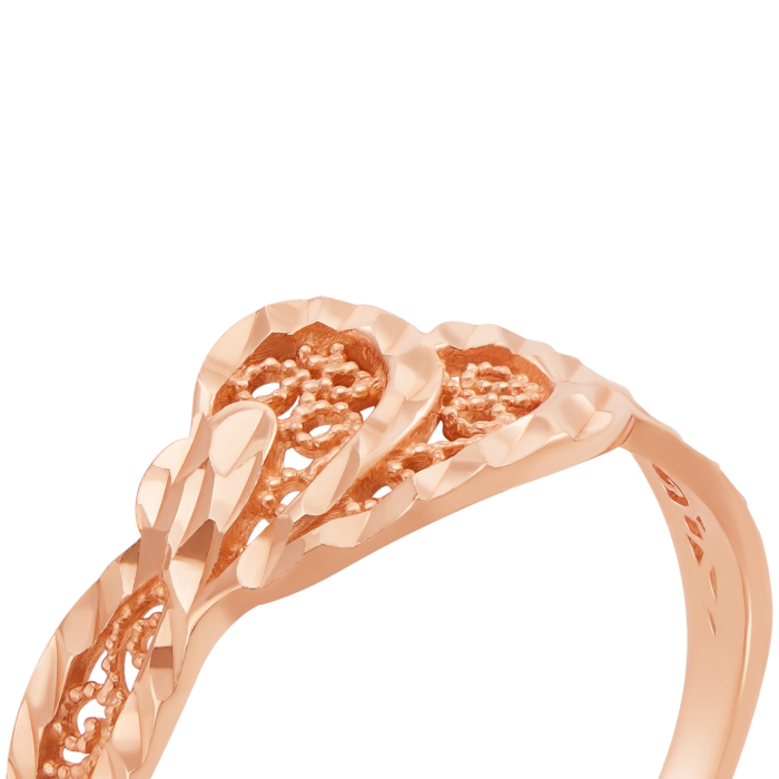 Золотое кольцо с алмазной гранью. Артикул 12359 с