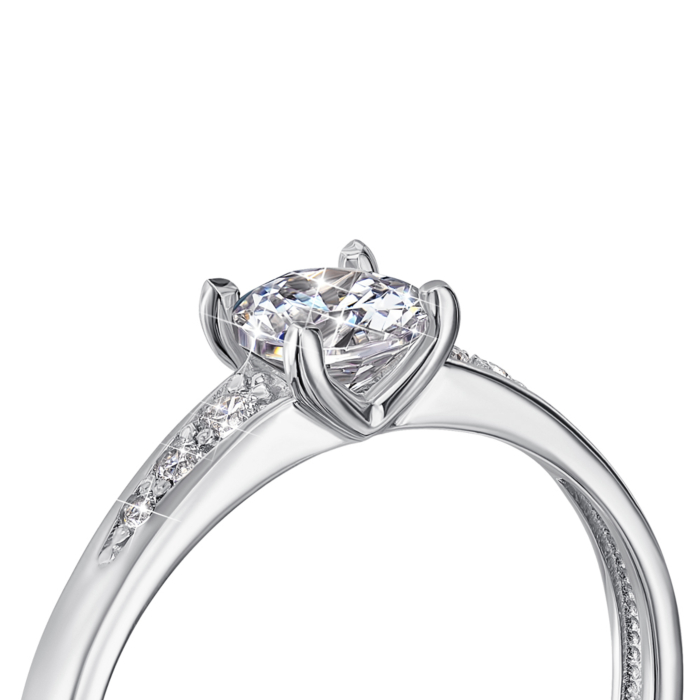 Золота каблучка з фіанітами. Артикул 12426/б