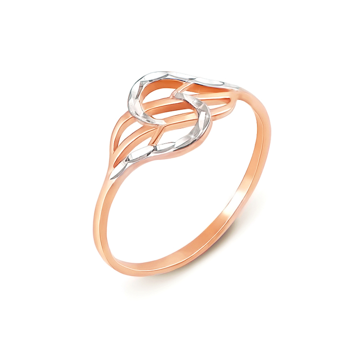 Золота каблучка з алмазною гранню. Артикул 12431 с