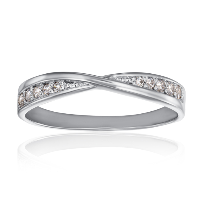 Золота каблучка з фіанітами. Артикул 12472/02/1/69 (12472/б)