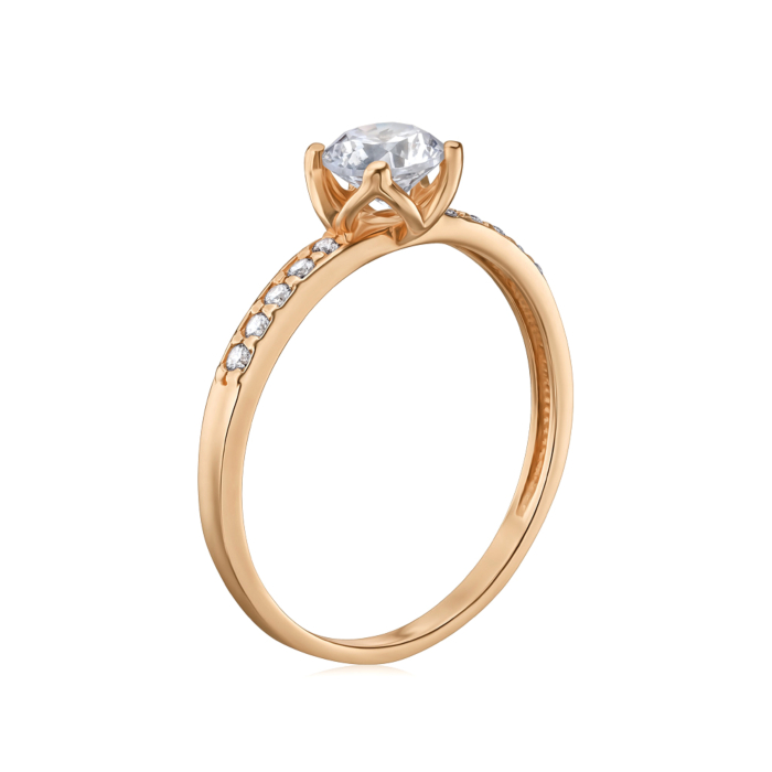 Золотое кольцо с фианитами Tesori 12479/01/0/4033