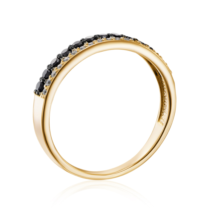 Золота каблучка з фіанітами (12534/03/1/8)