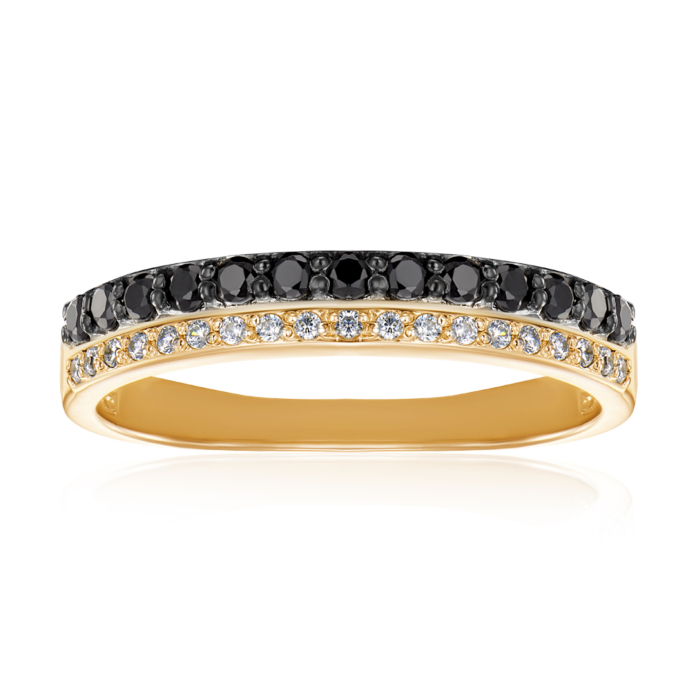 Золота каблучка з фіанітами (12534/03/1/8)