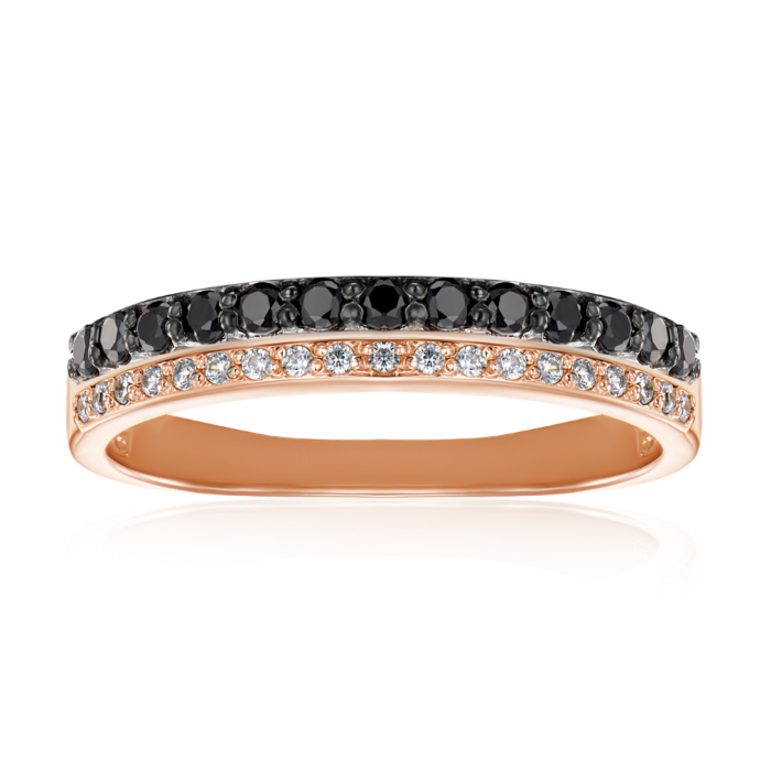 Золотое кольцо с фианитами. Артикул 12534/01/1/8 (12534/ч с)