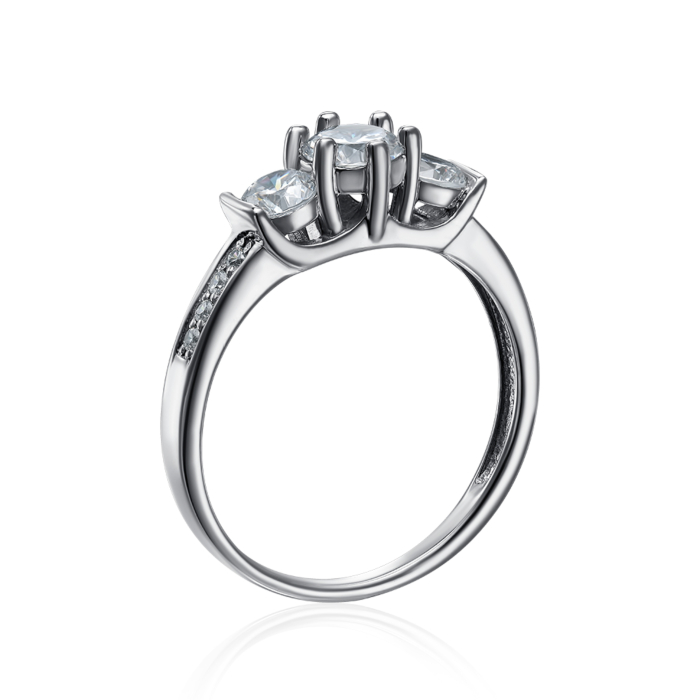 Золотое кольцо с фианитами S Zirconia. Артикул 12606/02/1/92 (12606/б SW)