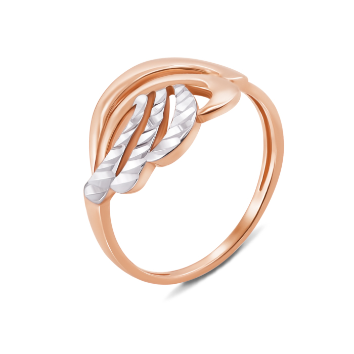 Золотое кольцо с алмазной гранью. Артикул 12643 с