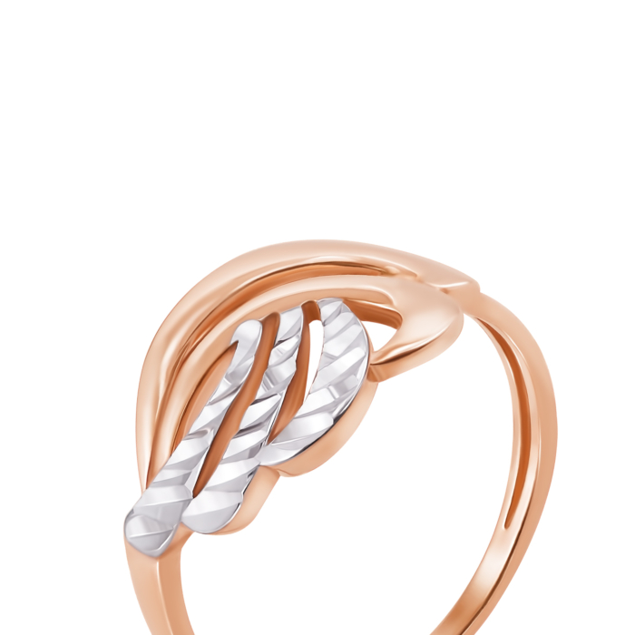 Золотое кольцо с алмазной гранью. Артикул 12643 с