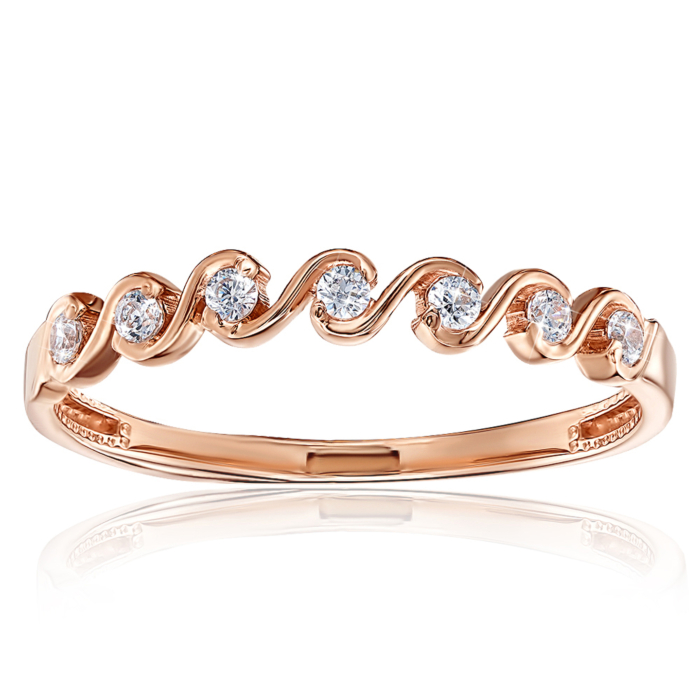 Золотое кольцо с фианитами S. Артикул 12710/01/0/691