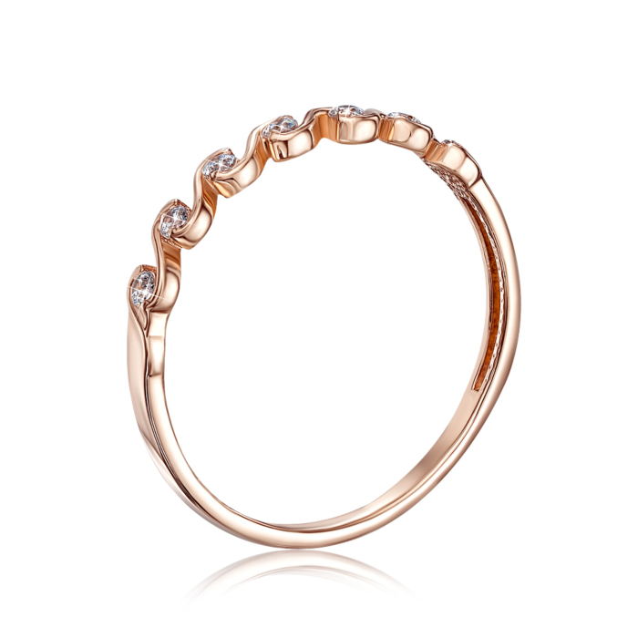 Золотое кольцо с фианитами S. Артикул 12710/01/0/691