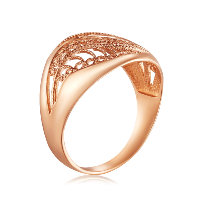 Золота каблучка без вставки. Артикул 12744