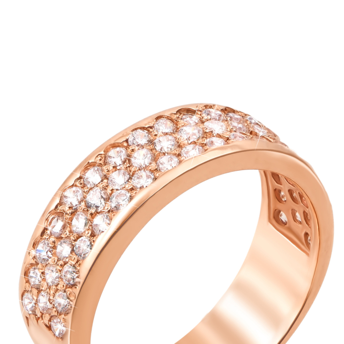Золота каблучка з фіанітами. Артикул 12758/01/2/3 (12758)