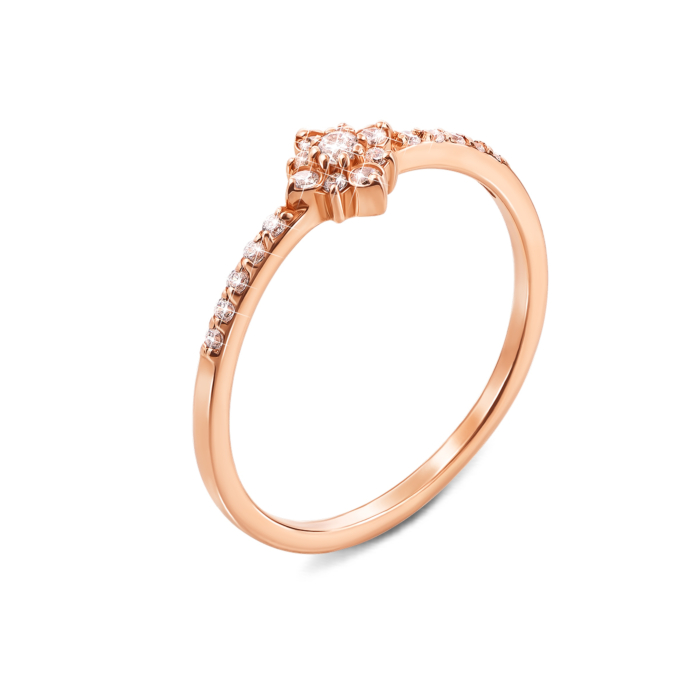 Золотое кольцо с фианитами. Артикул 12822/01/0/350 (12822 с)