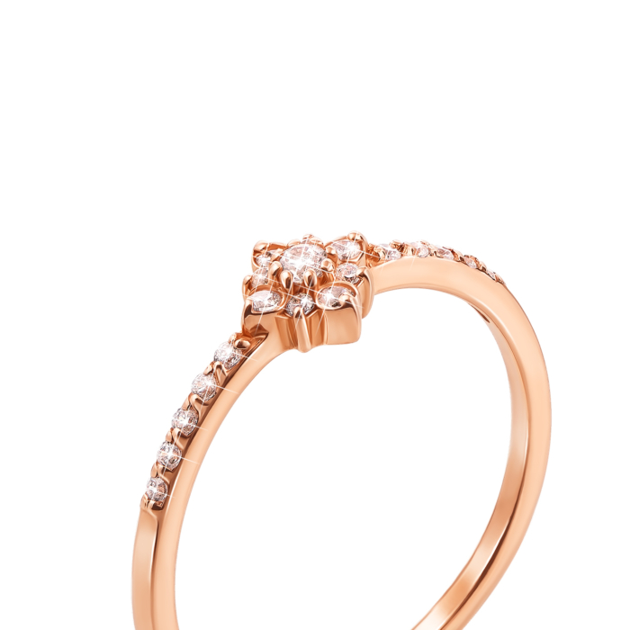 Золотое кольцо с фианитами. Артикул 12822/01/0/350 (12822 с)