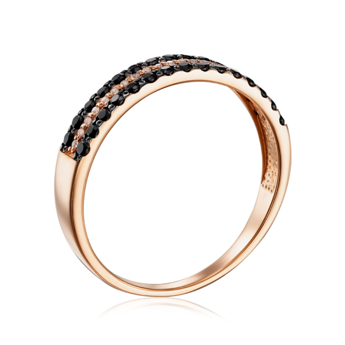 Золота каблучка з фіанітами. Артикул 12977/01/1/126