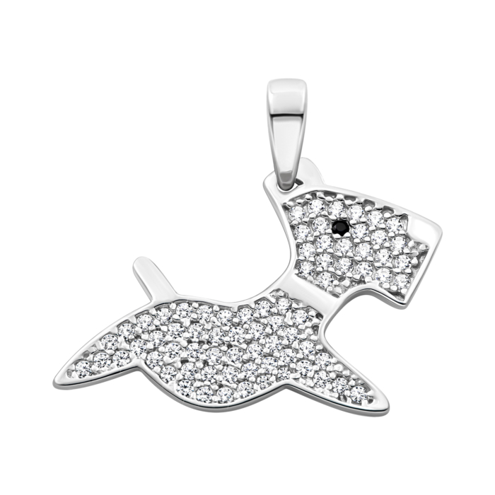 Срібна підвіска з фіанітами. Артикул UG51298/1