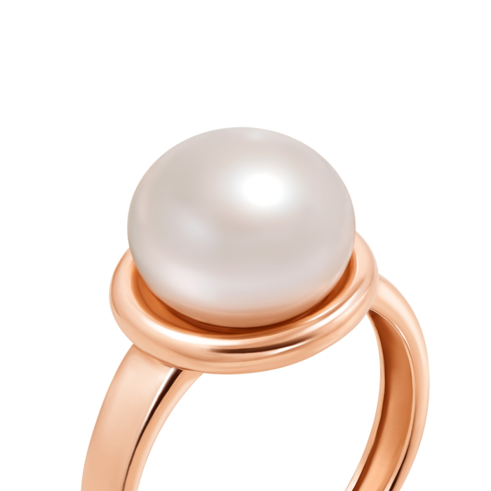 Золотое кольцо с жемчугом. Артикул 13092 п