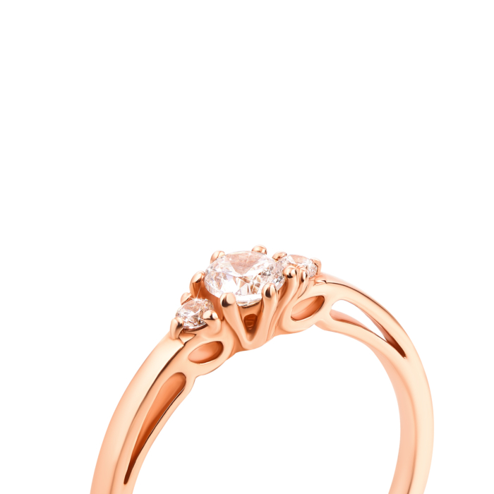 Золота каблучка з фіанітами. Артикул 13094