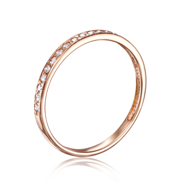 Золота каблучка з фіанітами. Артикул 13106/01/0/13 (13106)
