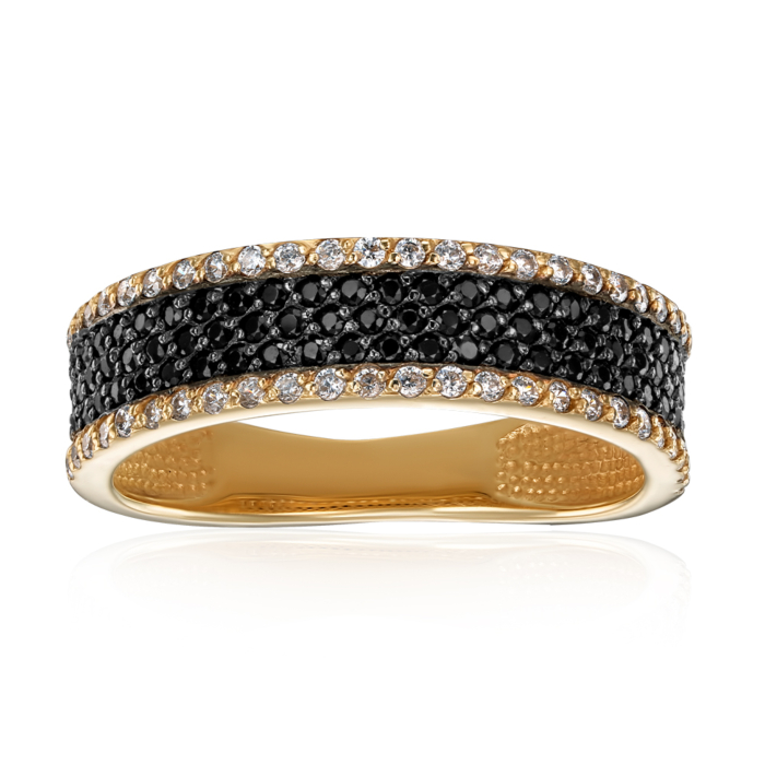 Золота каблучка з фіанітами. Артикул 13110/03/1/7