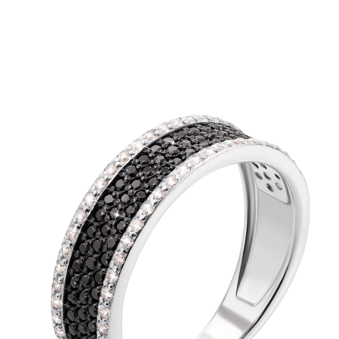 Золота каблучка з фіанітами. Артикул 13110/02/1/7