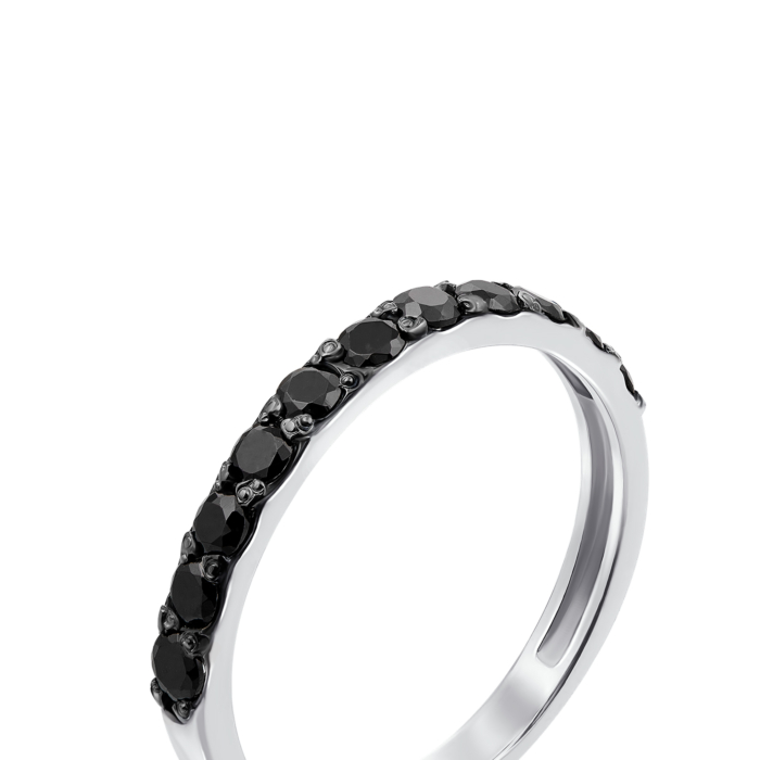 Золотое кольцо с фианитами. Артикул 13119/02/1/85 (13119/б ч)