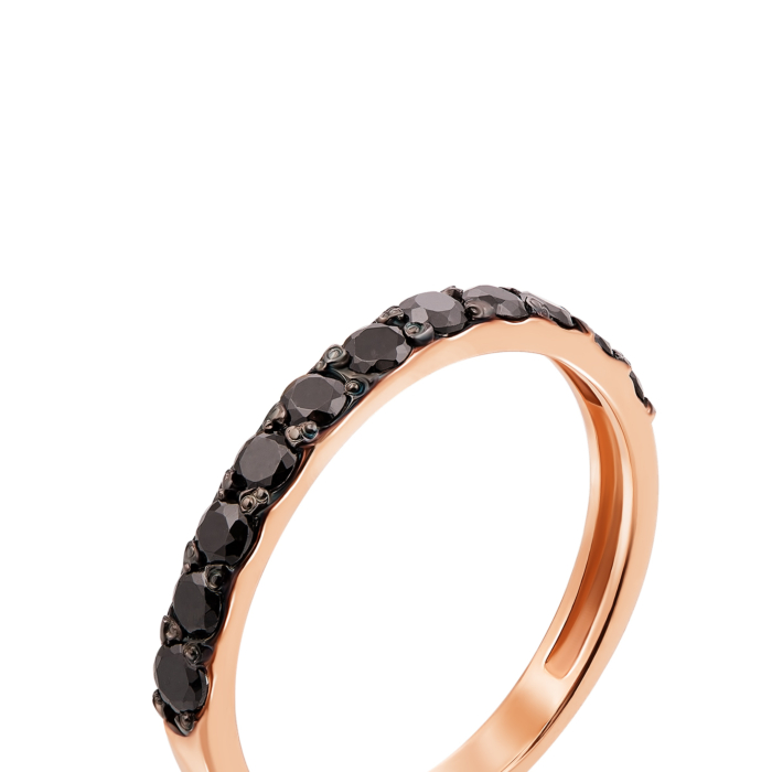 Золотое кольцо с фианитами. Артикул 13119/ч